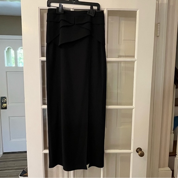 BCBG black Beverly peplum formal black tie maxi skirt - Picture 4 of 9